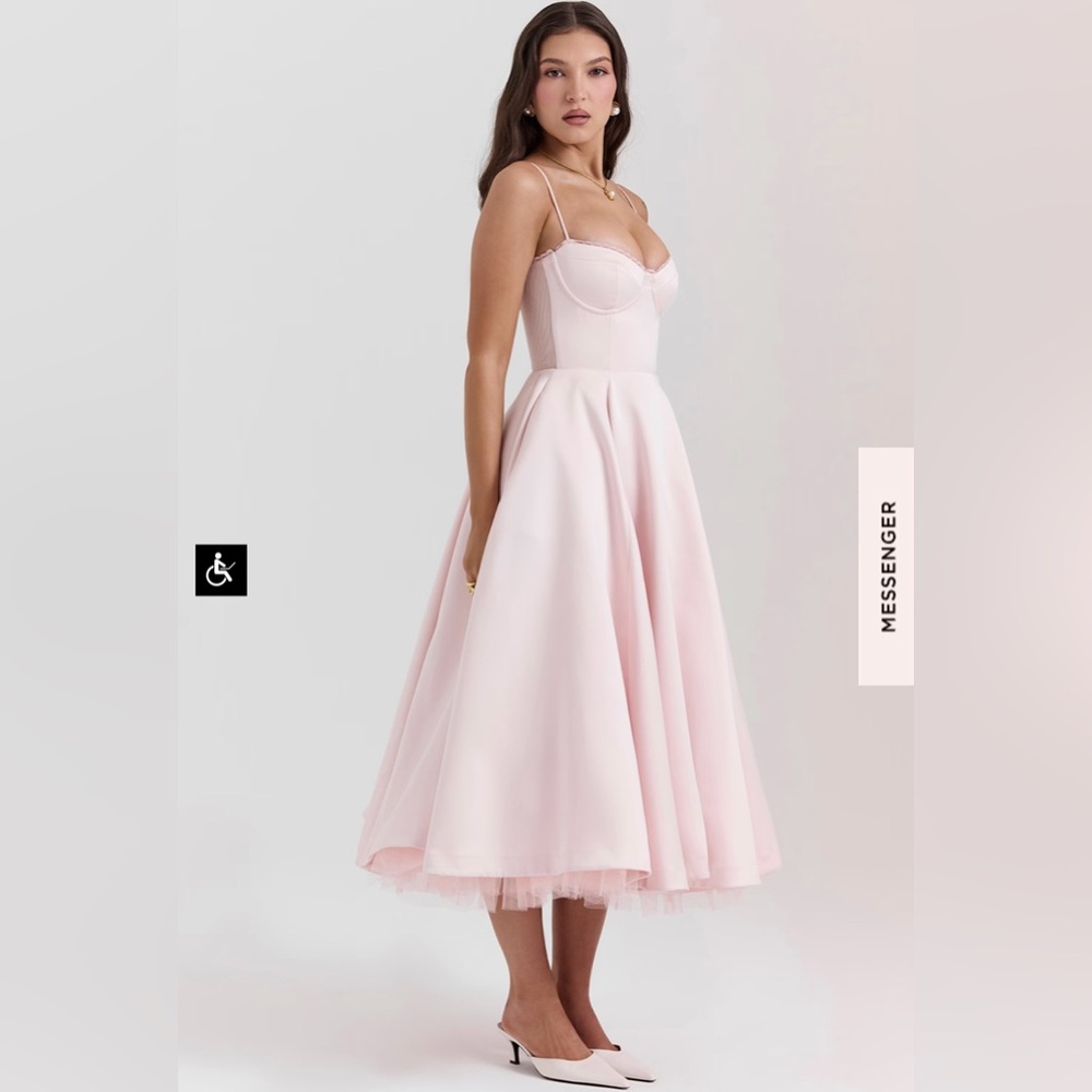House of CB MADEMOISELLE BALLERINA PINK MIDI DRESS - Picture 4 of 9